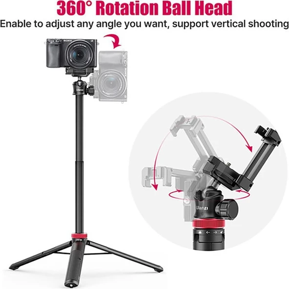 Ulanzi MT-44 Uzatılabilir Vlog Tripod Siyah - 7