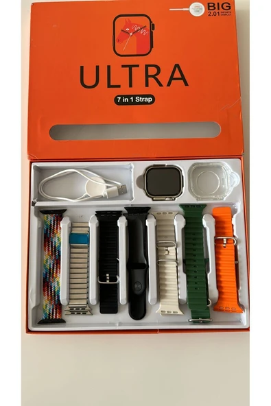 49mm Ultra Akıllı Saat +7 Kordon+ Kırılmaz Cam Hediyeli+Özel Titanyum Kasa Oyunlu ve Türkçe Özel Set - 5