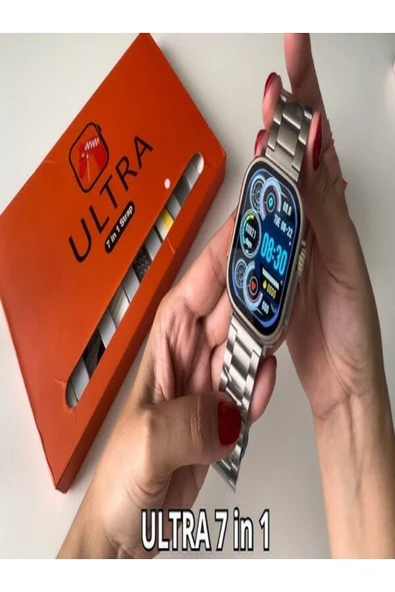 49mm Ultra Akıllı Saat +7 Kordon+ Kırılmaz Cam Hediyeli+Özel Titanyum Kasa Oyunlu ve Türkçe Özel Set - 4