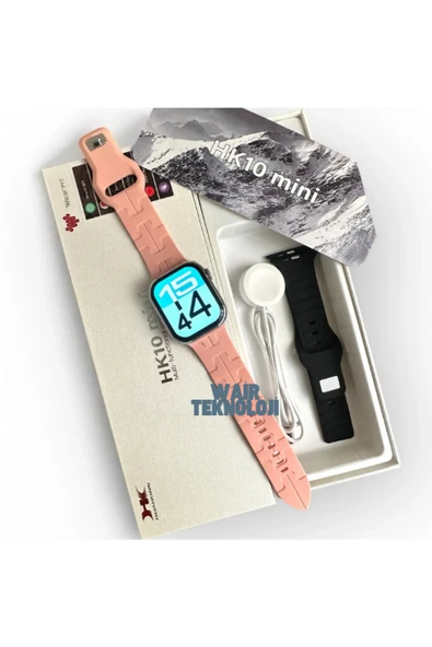 HK10 Mini Akıllı Saat Kordon Hediyeli 1.75" Amoled Ekran Tüm Telefonlara Uyumlu Su Geçirmez - Resim 3