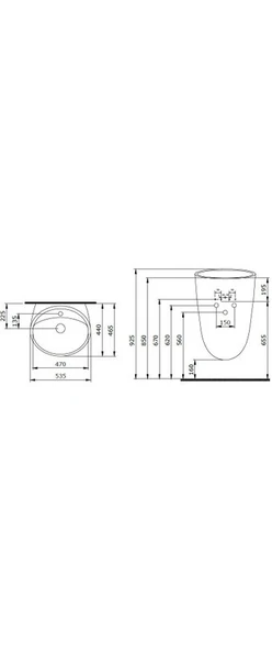 Venezia Asma Monoblok Lavabo Parlak Beyaz 1083-001-0126 - 2