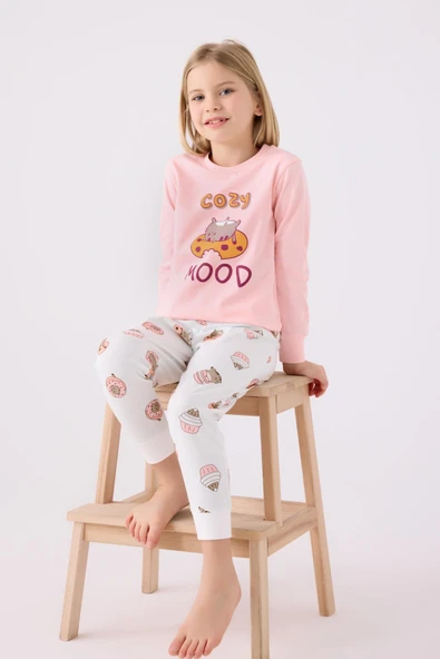 RolyPoly Kız Çocuk Uzun Kol Pijama Takım A.Pembe ürün görseli