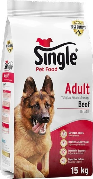 Single Sığır Etli Köpek Maması 15 KG