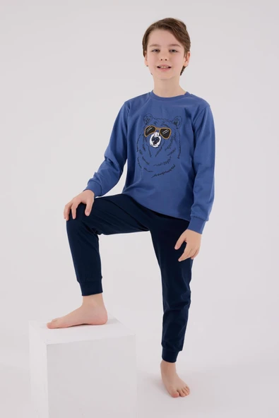 RolyPoly Erkek Çocuk Uzun Kol Pijama Takım Okyanus - 3
