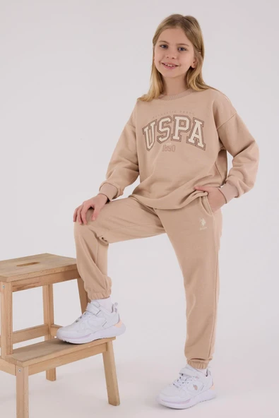 U.S. Polo Assn. Kız Çocuk Eşofman Takımı Büskivi ürün görseli 1