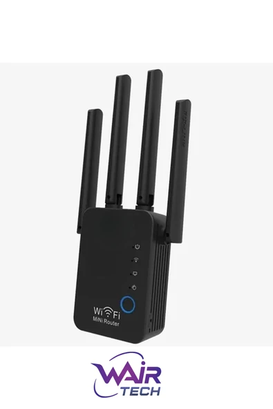 4 ANTENLİ TEKRARLAYICI WIFI REPEATER ADSL YÜKSELTİCİ 1200 MBPS GÜÇLENDİRİCİ TEKRARLAYICI
