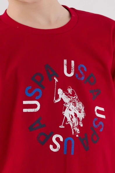 U.S. Polo Assn. Erkek Çocuk Uzun Kol Pijama Takım Kırmızı - Resim 6