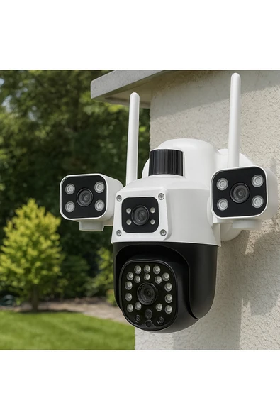 4 KAMERA HD WiFi & 4G Güvenlik Kamerası – 360° Çevirme, Gece Görüş, Hareket Algılama, Çift Yönlü Ses - Resim 7