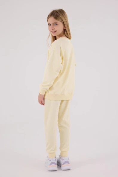 U.S. Polo Assn. Kız Çocuk Eşofman Takımı Limon - Resim 6