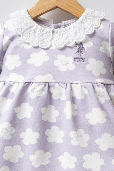 U.S. Polo Assn. Kız Bebek Pike Elbise Lila - 3