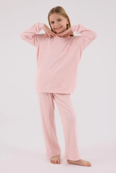 U.S. Polo Assn. Kız Çocuk Eşofman Takımı Açık Pembe ürün görseli 1