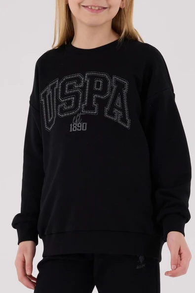 U.S. Polo Assn. Kız Çocuk Eşofman Takımı Siyah - Resim 5