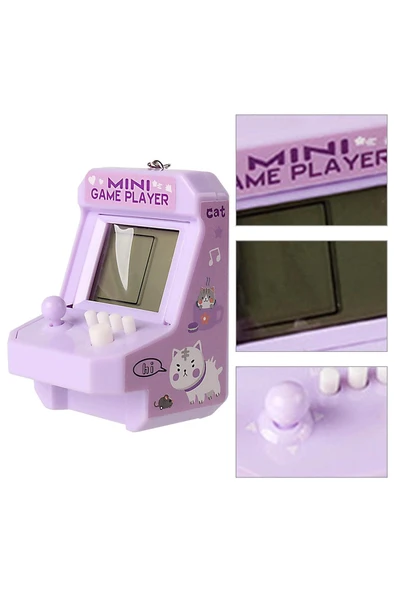 Mini Oyun Konsolu 23 Oyun Modlu Anahtarlık Tetris – Retro Eğlence - 3