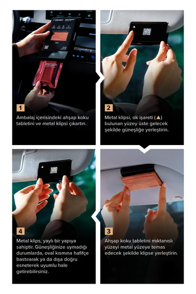 Zeder Yeni Nesil Ahşap Araç Kokusu Başlangıç Kiti - Aura - 7