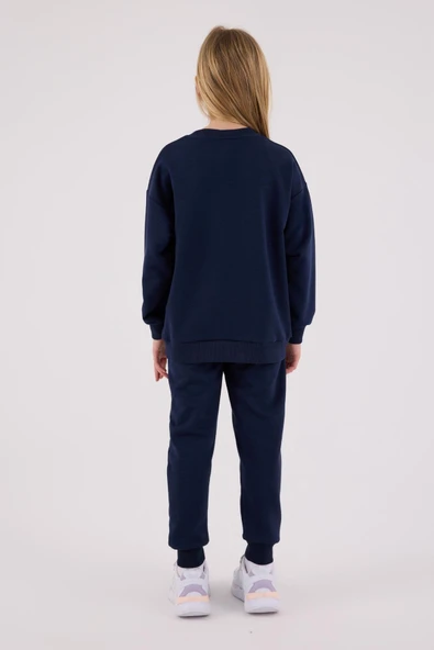 U.S. Polo Assn. Kız Çocuk Eşofman Takımı Lacivert - Resim 4