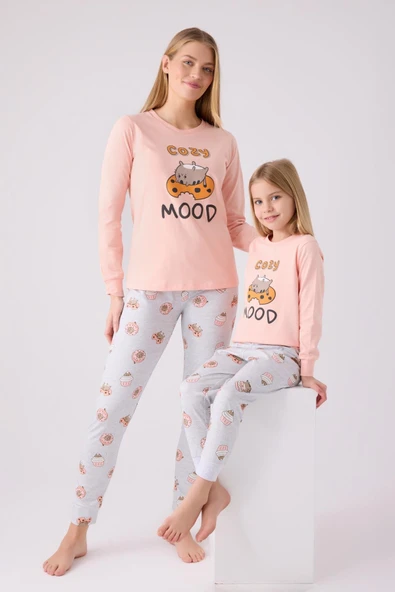 RolyPoly Kız Çocuk Uzun Kol Pijama Takım A.Somon ürün görseli