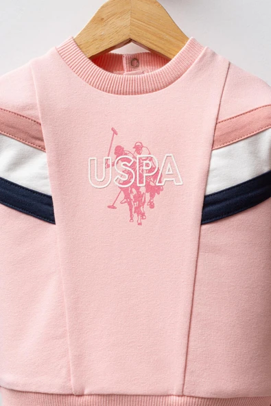 U.S. Polo Assn. Kız Bebek 2'li Takım Açık Pembe - Resim 3