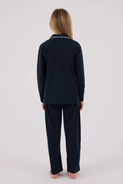U.S. Polo Assn. Kız Çocuk Gömlek Pijama Lacivert - 5
