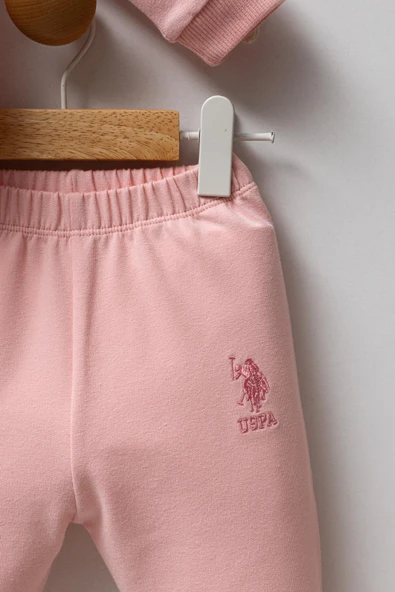 U.S. Polo Assn. Kız Bebek 2'li Takım Açık Pembe - Resim 4