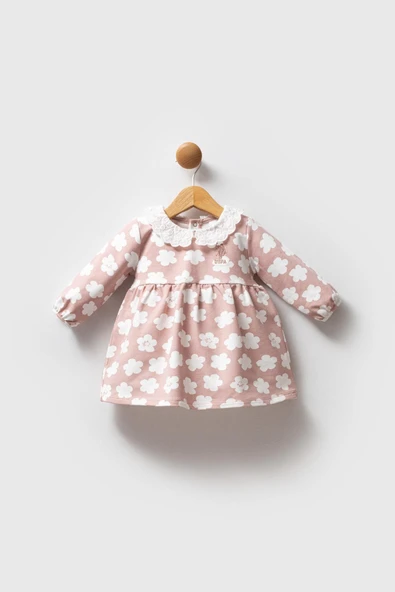 U.S. Polo Assn. Kız Bebek Pike Elbise Pudra ürün görseli 1