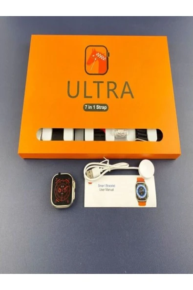 49mm Ultra Akıllı Saat +7 Kordon+ Kırılmaz Cam Hediyeli+Özel Titanyum Kasa Oyunlu ve Türkçe Özel Set - 2