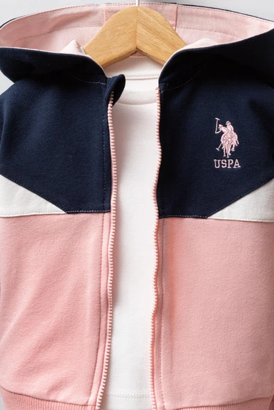 U.S. Polo Assn. Kız Bebek 3'li Takım Açık Pembe - 4