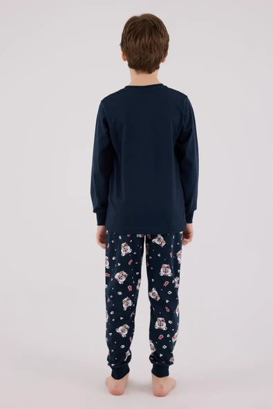 RolyPoly Erkek Çocuk Uzun Kol Pijama Takım Lacivert - Resim 6