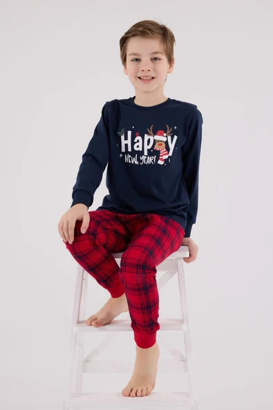 RolyPoly Erkek Çocuk Uzun Kol Pijama Takım Lacivert - 5