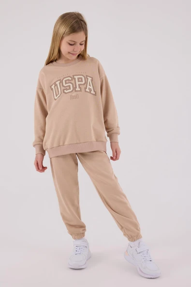 U.S. Polo Assn. Kız Çocuk Eşofman Takımı Büskivi - Resim 4