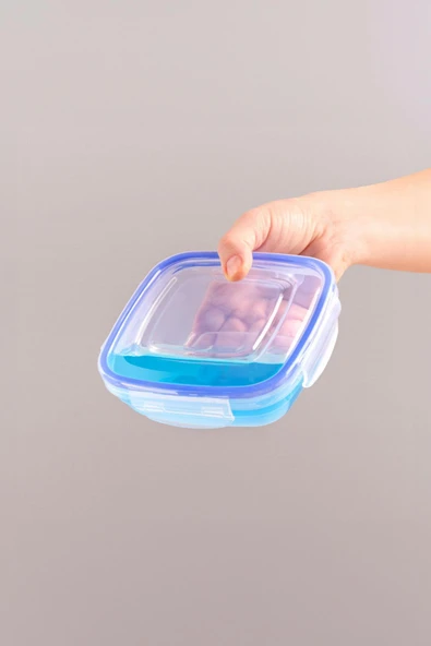 Kare 5 Parça Contalı Vakumlu Sızdırmaz Hava Almaz Saklama Kabı Seti (3750/2400/1500/900/500 Ml) - Resim 6