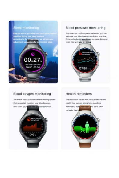 Spiface Sp40 Amoled Ekranlı Çok Fonksiyonlu Akıllı Saat 3 Kordonlu Nfc'li - Resim 4