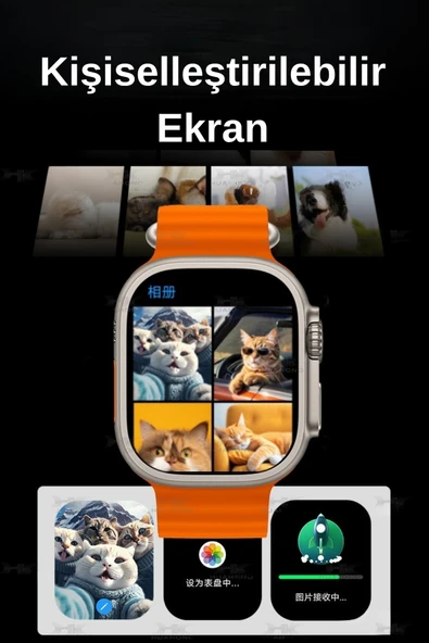 HK11 Ultra3 Yeni Nesil Chat Bot Destekli Yeni Özelliklere Sahip 49mm Amoled Ekran Akıllı Saat - Resim 5