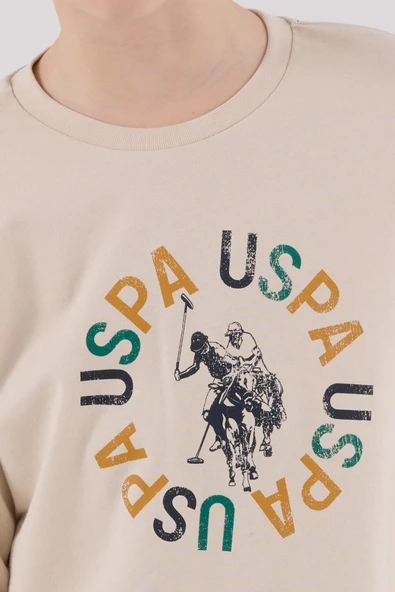 U.S. Polo Assn. Erkek Çocuk Uzun Kol Pijama Takım Bej - Resim 6