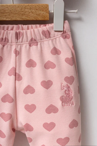 U.S. Polo Assn. Kız Bebek Gömlek Pijama Açık Pembe - 4