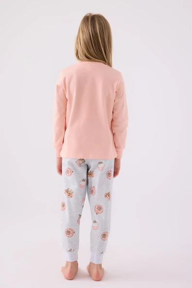 RolyPoly Kız Çocuk Uzun Kol Pijama Takım A.Somon - Resim 6