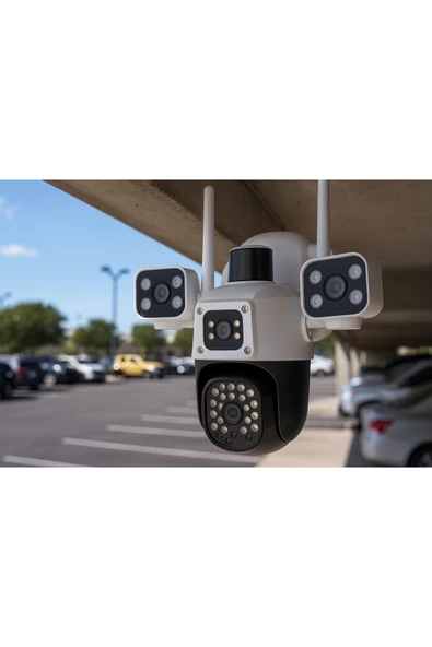4 KAMERA HD WiFi & 4G Güvenlik Kamerası – 360° Çevirme, Gece Görüş, Hareket Algılama, Çift Yönlü Ses - Resim 5