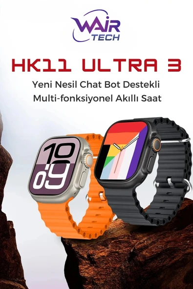 HK11 Ultra3 Yeni Nesil Chat Bot Destekli Yeni Özelliklere Sahip 49mm Amoled Ekran Akıllı Saat ürün görseli 1