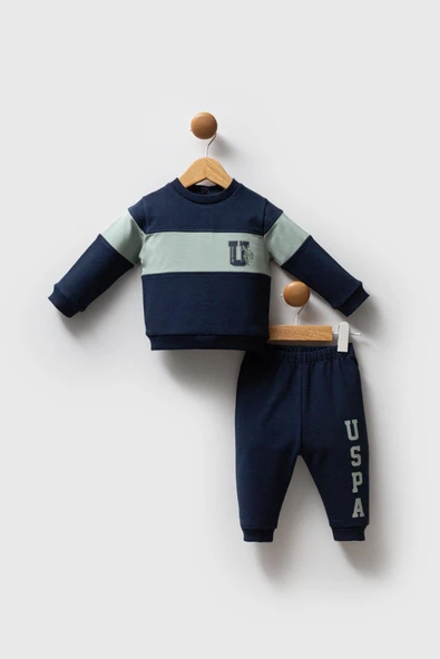 U.S. Polo Assn. Erkek Bebek 2'li Takım Lacivert-Yeşil ürün görseli 1