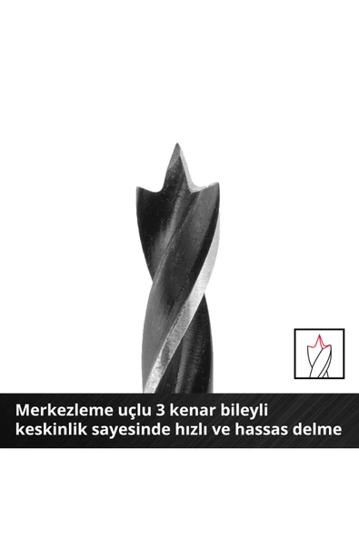 Ahşap delme uç seti 10 parça S-CASE kutu ürün görseli 1