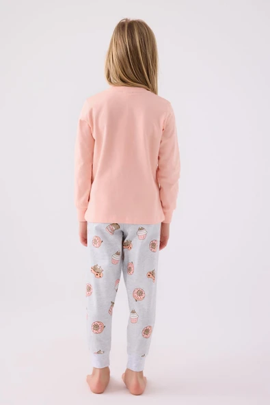 RolyPoly Kız Çocuk Uzun Kol Pijama Takım A.Somon - Resim 5