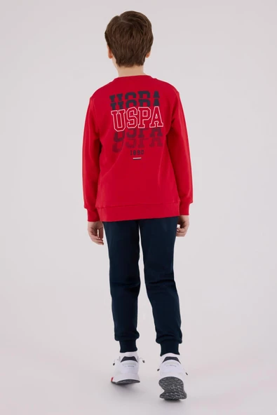 U.S. Polo Assn. Erkek Çocuk Eşofman Takımı Kırmızı - Resim 4