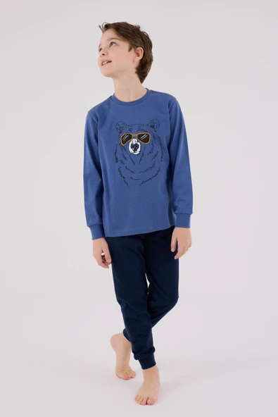 RolyPoly Erkek Çocuk Uzun Kol Pijama Takım Okyanus - 4