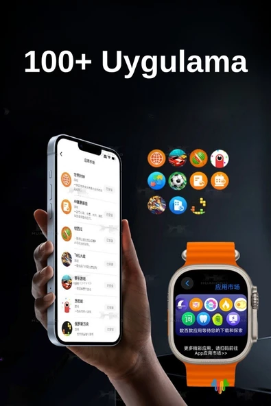 HK11 Ultra3 Yeni Nesil Chat Bot Destekli Yeni Özelliklere Sahip 49mm Amoled Ekran Akıllı Saat - Resim 6