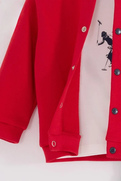 U.S. Polo Assn. Erkek Bebek 3'lü Takım Kırmızı - Resim 4