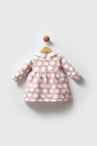 U.S. Polo Assn. Kız Bebek Pike Elbise Pudra - Resim 2