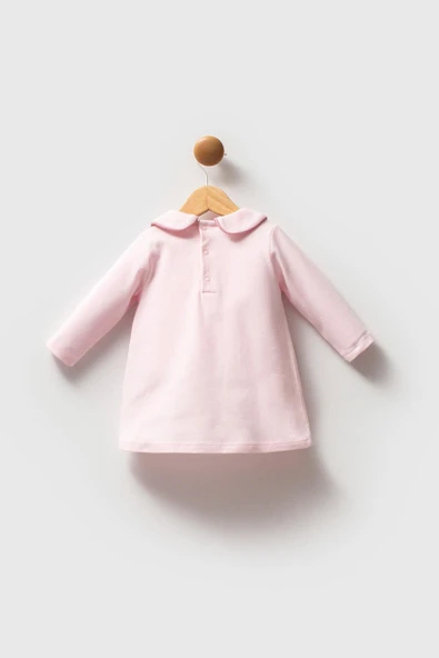 U.S. Polo Assn. Kız Bebek Pike Elbise Pembe - Resim 2