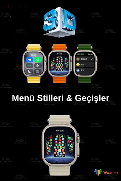 HK11 Ultra3 Yeni Nesil Chat Bot Destekli Yeni Özelliklere Sahip 49mm Amoled Ekran Akıllı Saat - Resim 3