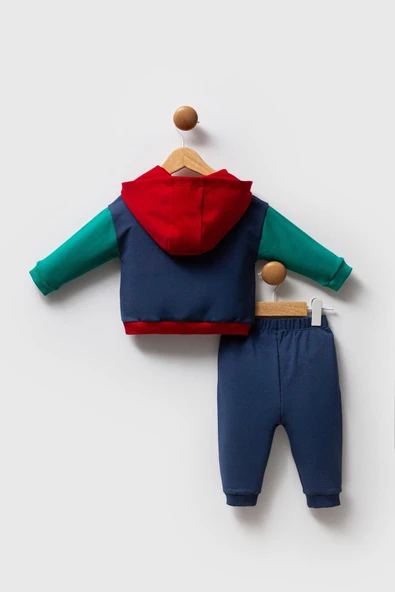 U.S. Polo Assn. Erkek Bebek 2'li Takım K.İndigo - Yeşil - Resim 3