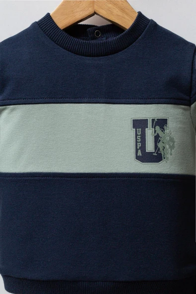 U.S. Polo Assn. Erkek Bebek 2'li Takım Lacivert-Yeşil - Resim 2