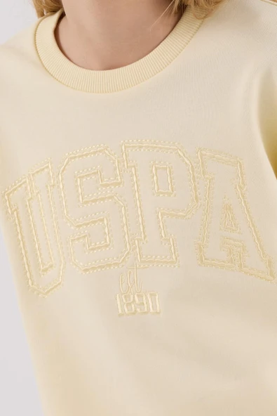 U.S. Polo Assn. Kız Çocuk Eşofman Takımı Limon - Resim 3